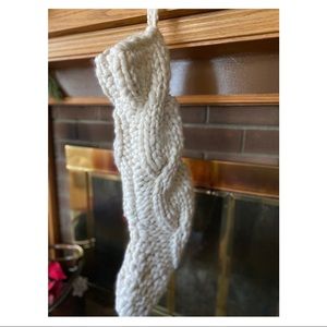 Cozy Ivory Knit Stocking